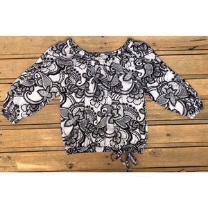 Cache Cold Shoulder Silk Top